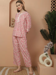 Ditsy Pink Floral Pyjama Set