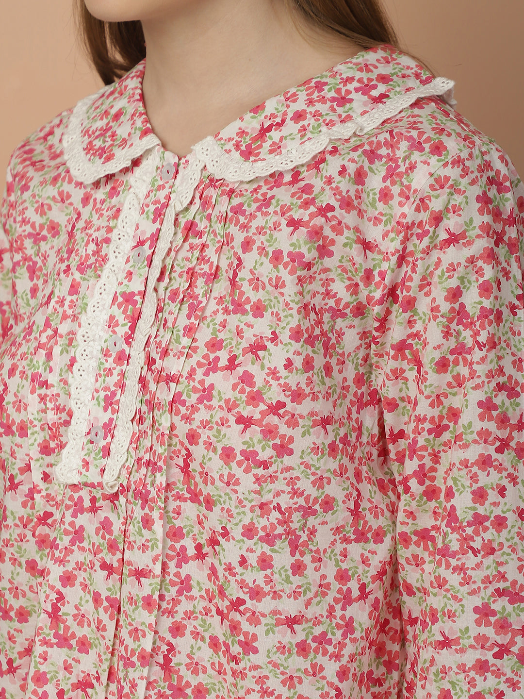 Ditsy Pink Floral Pyjama Set