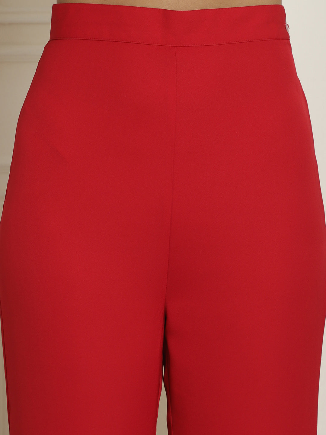 Embellished Collar Laced Top with Trouser