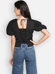 Fitted Square Neckline Top