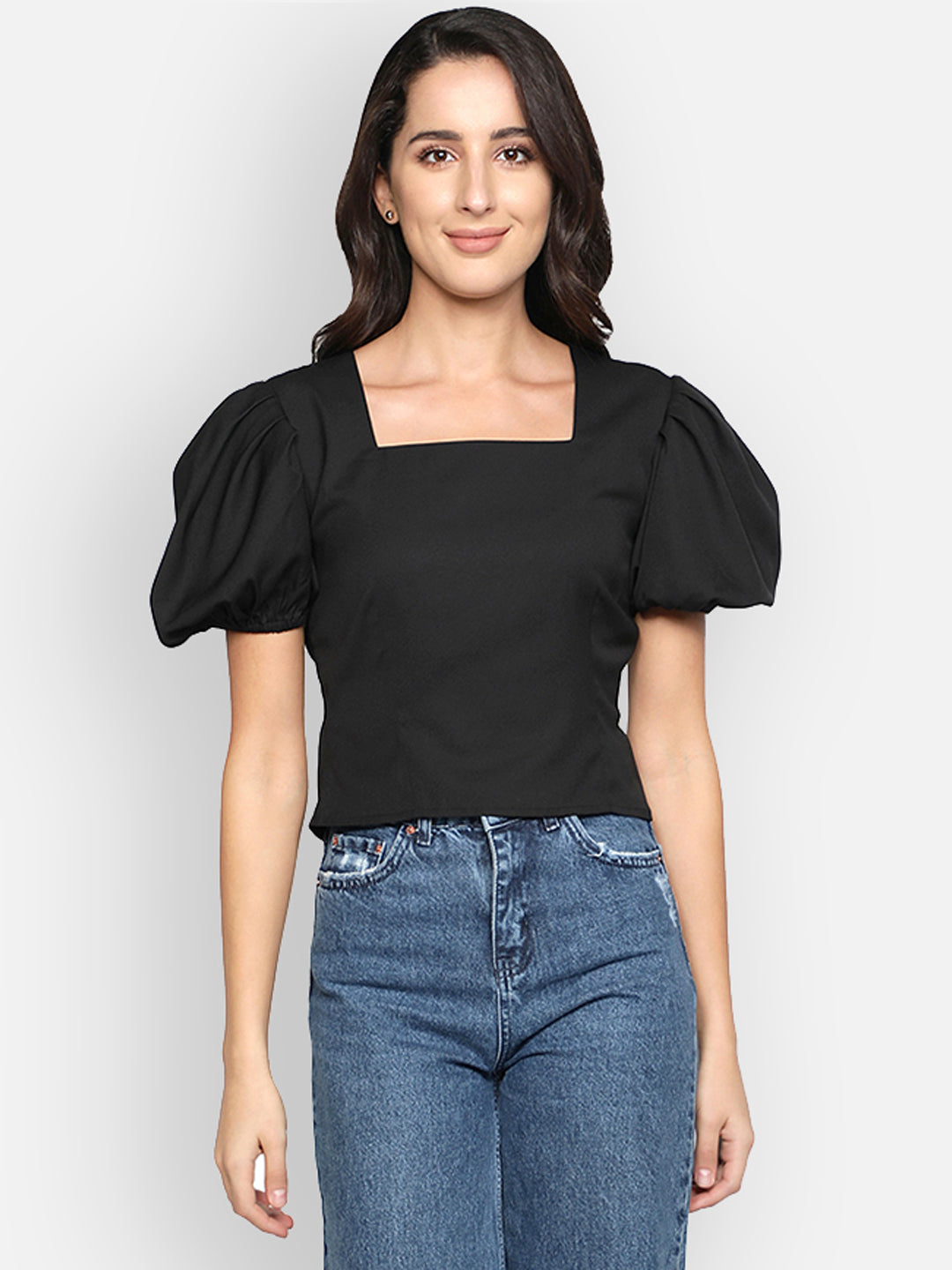 Fitted Square Neckline Top
