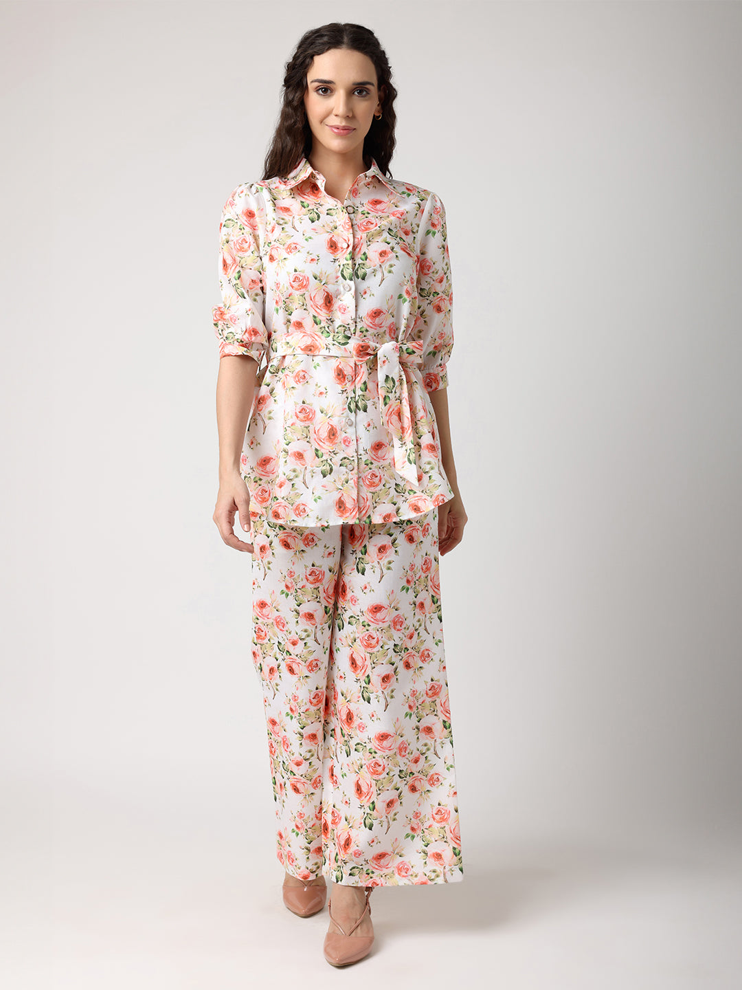 Floral Co-Ord Set with Belt