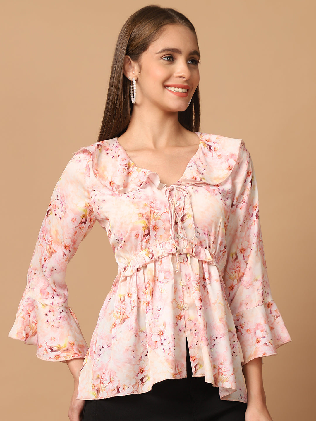 Floral Frill Top
