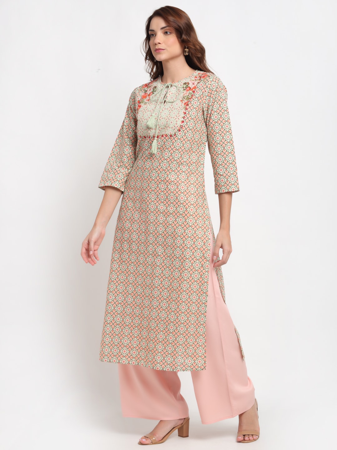 Floral Geometric Kurti
