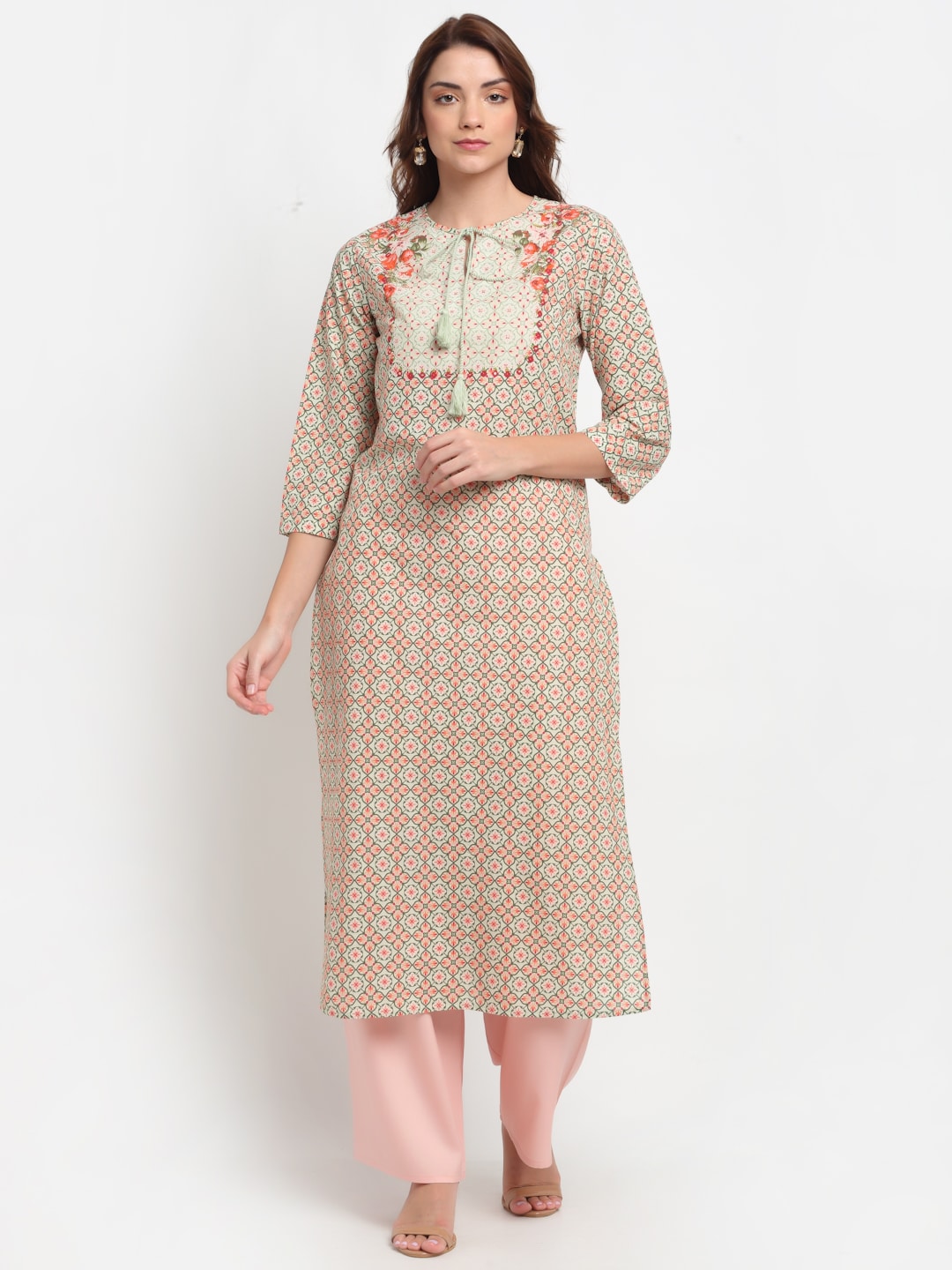 Floral Geometric Kurti