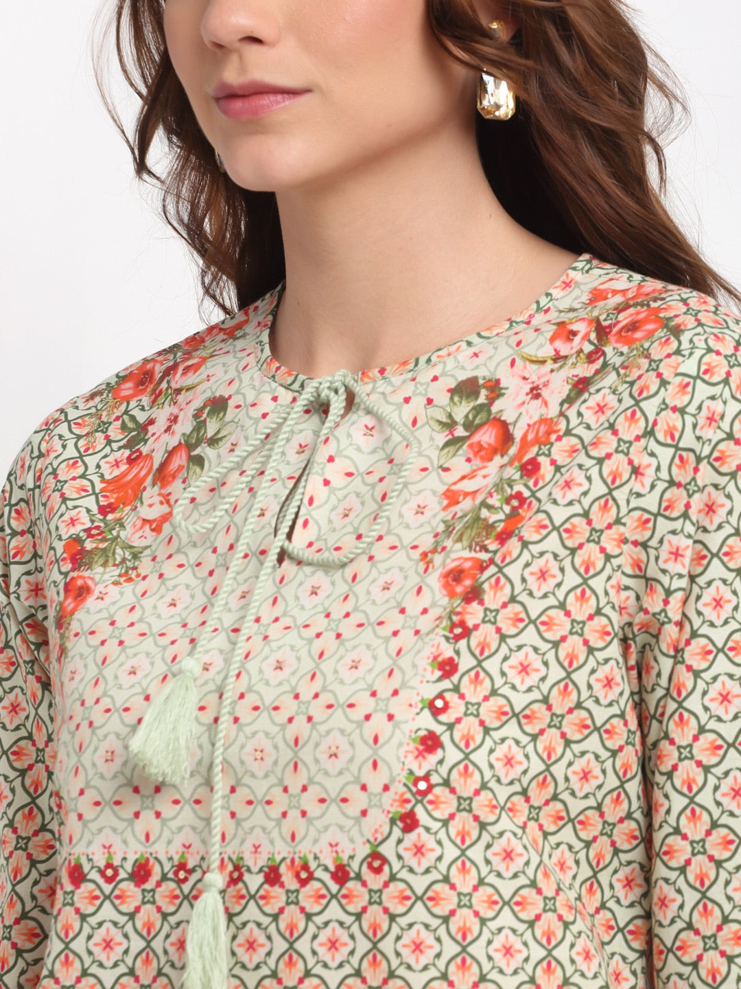 Floral Geometric Kurti