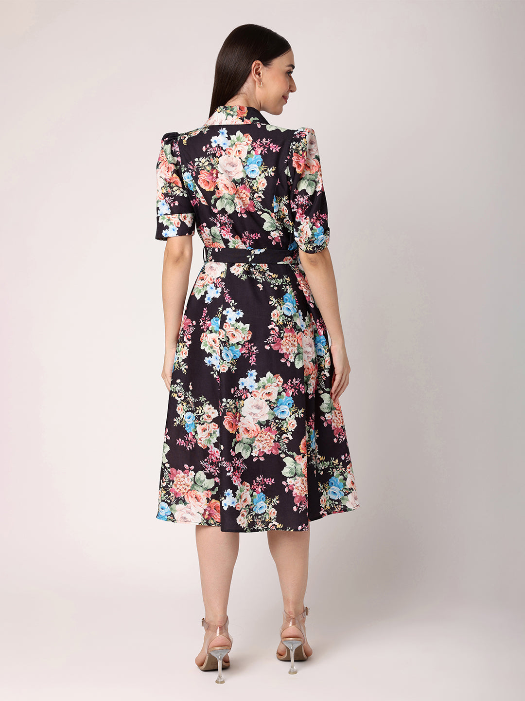 Floral Printed Shirt Dress