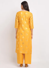 Foil Floral Striped Kurti