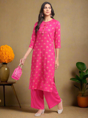 Geo-Floral Tassel Kurti