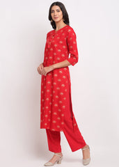 Geo-Floral Tassel Kurti