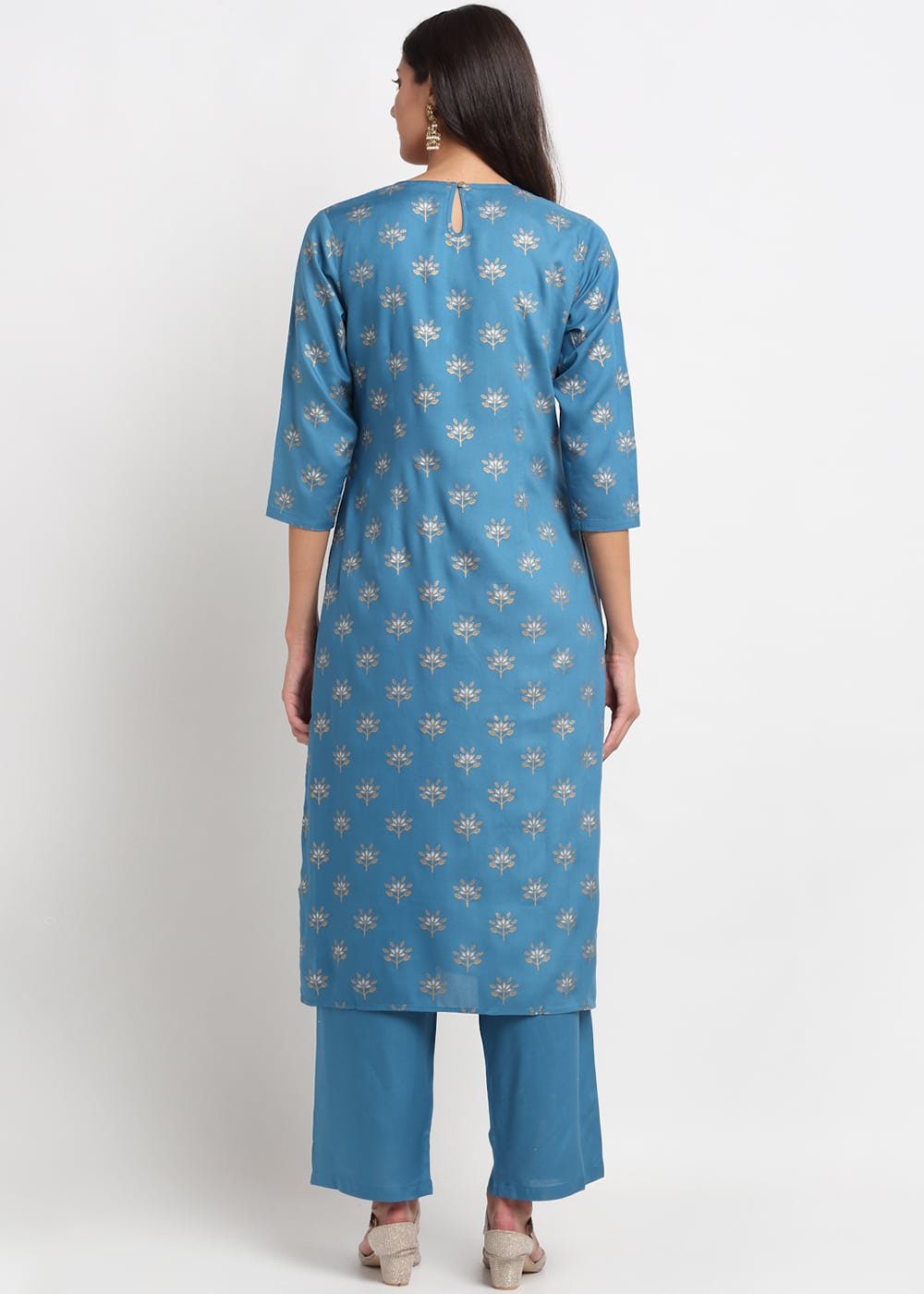 Geo-Floral Tassel Kurti
