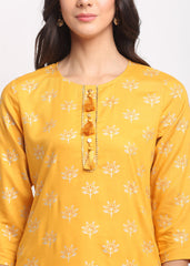 Geo-Floral Tassel Kurti