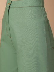 Green Shirt With Trouser Set