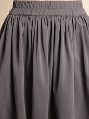 Grey Mini Skirt With Top Co-Ord Set