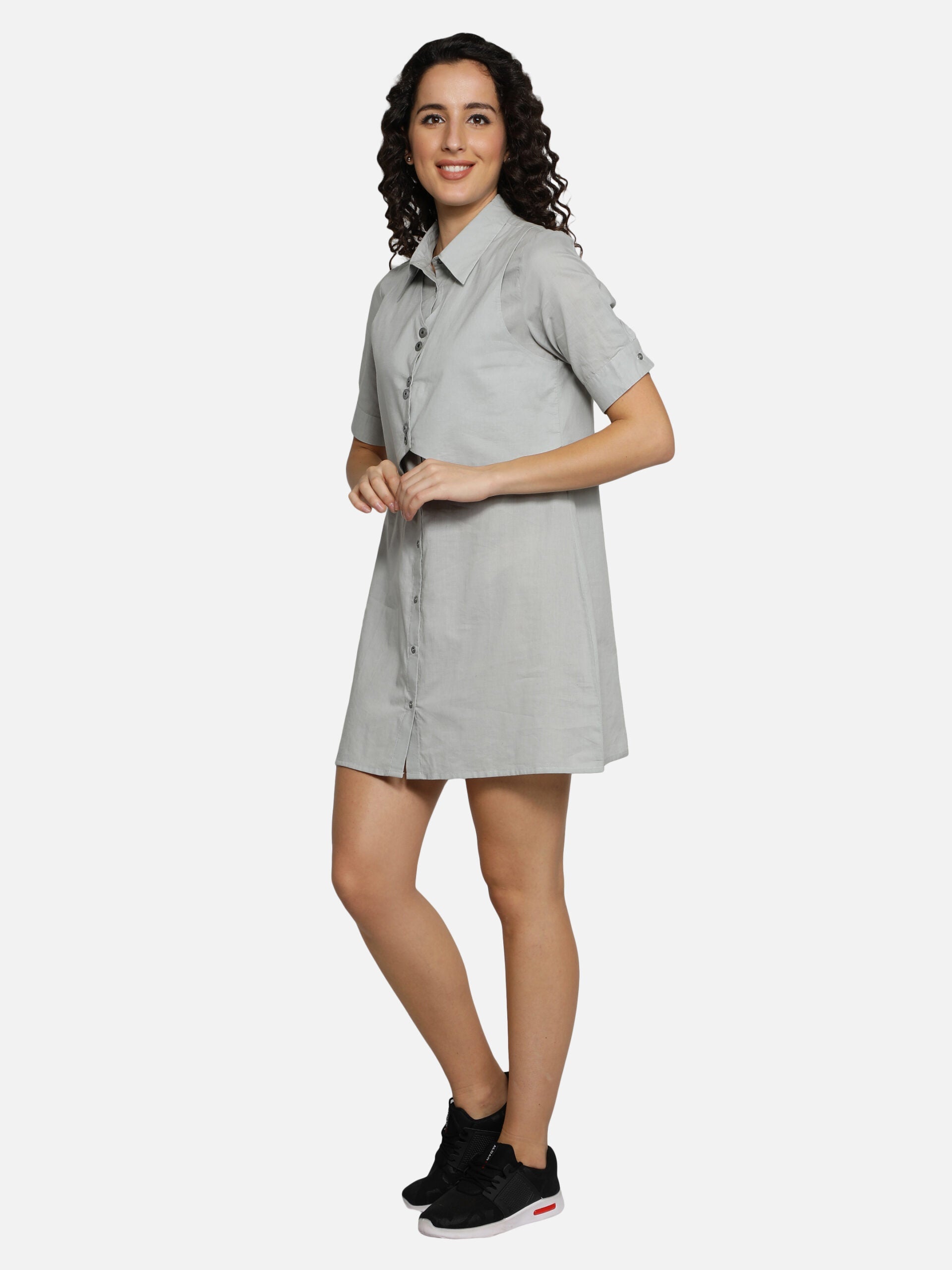 Grey Waistcoat Dress