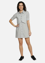 Grey Waistcoat Dress