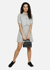 Grey Waistcoat Dress