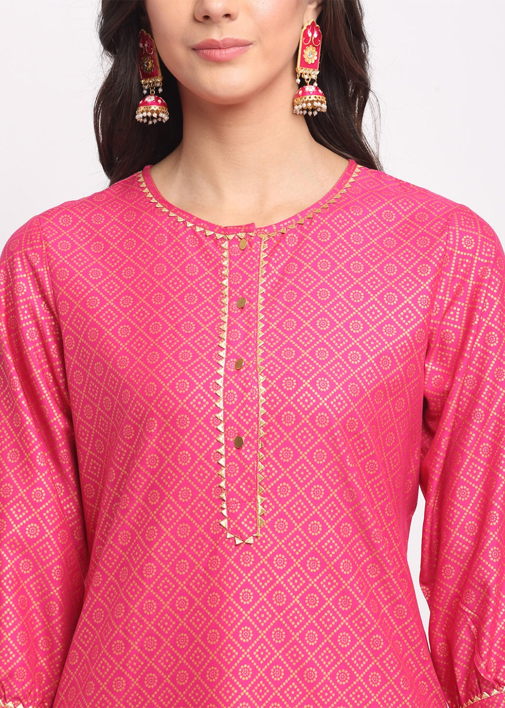 Grid Foil Kurti
