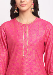 Grid Foil Kurti