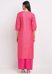 Grid Foil Kurti