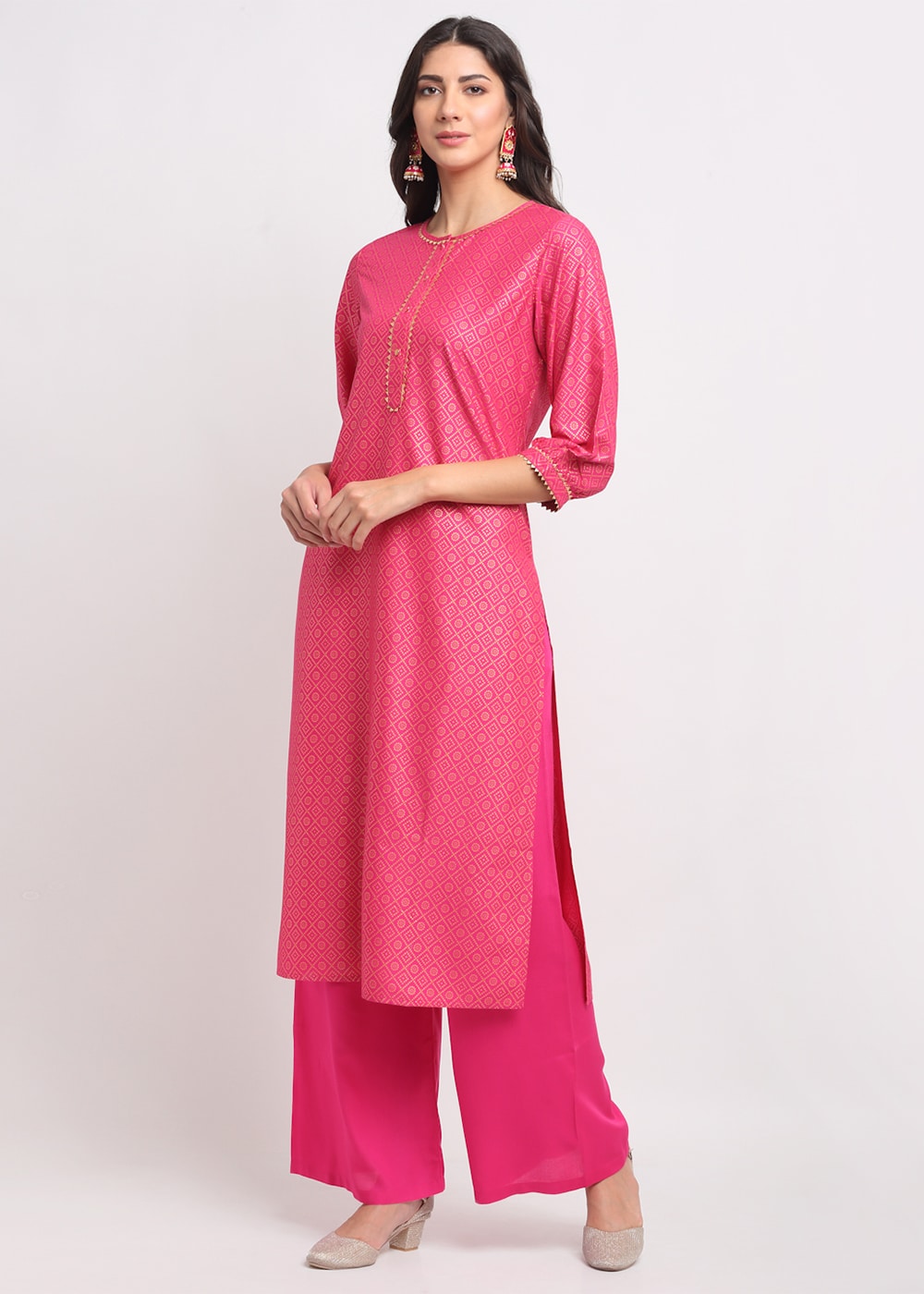 Grid Foil Kurti