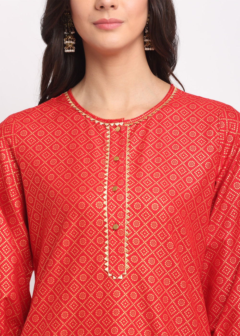 Grid Foil Kurti
