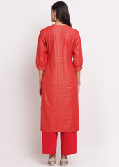 Grid Foil Kurti