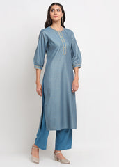 Grid Foil Kurti