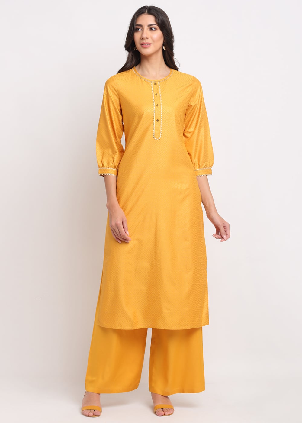 Grid Foil Kurti