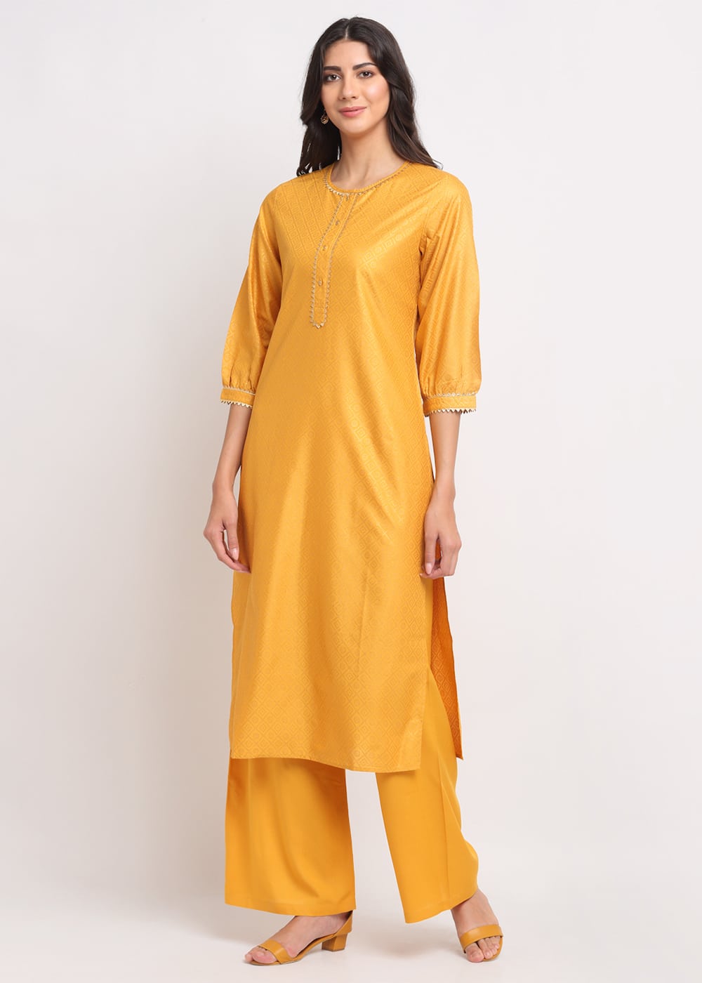 Grid Foil Kurti