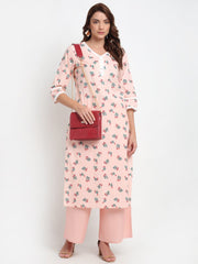 Laced Detail Printed Kurti