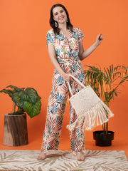 Multi-colored Tropical Jumpsuit