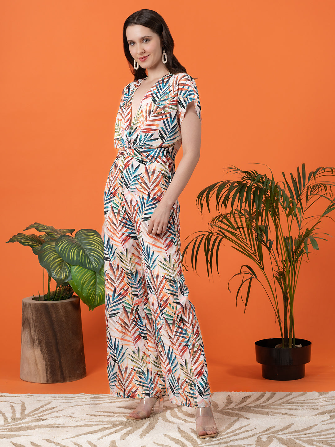 Multi-colored Tropical Jumpsuit