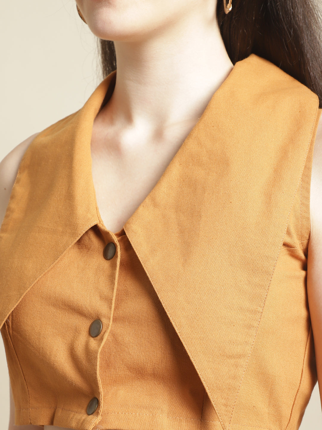 Mustard Crop Top With Pants