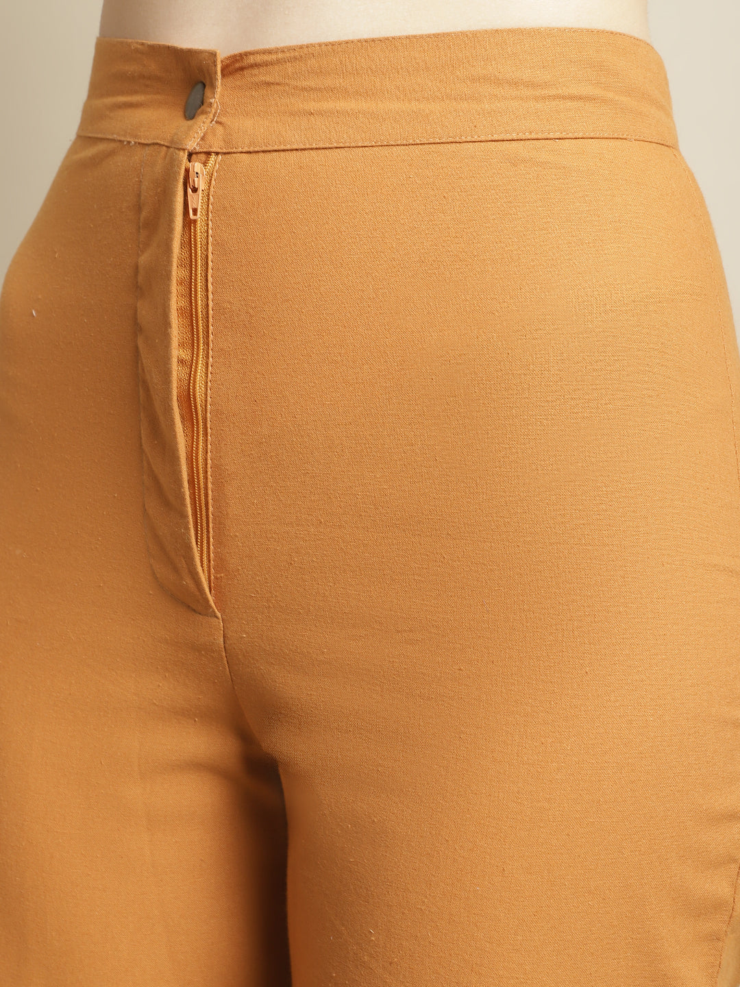Mustard Crop Top With Pants
