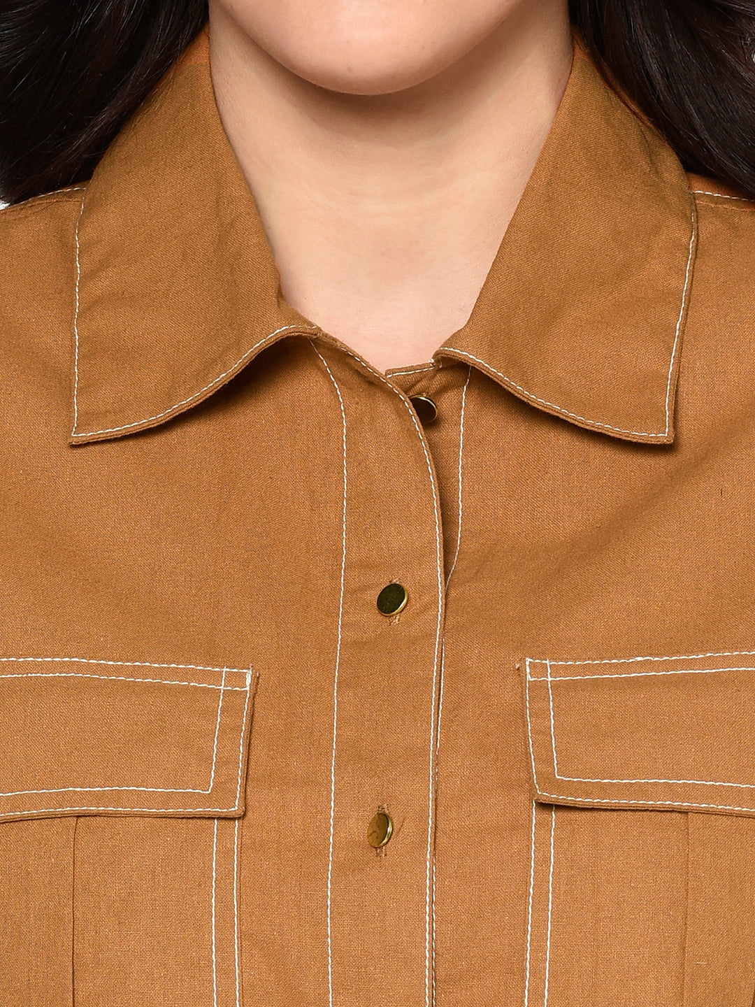 Mustard Set In Contrast Thread