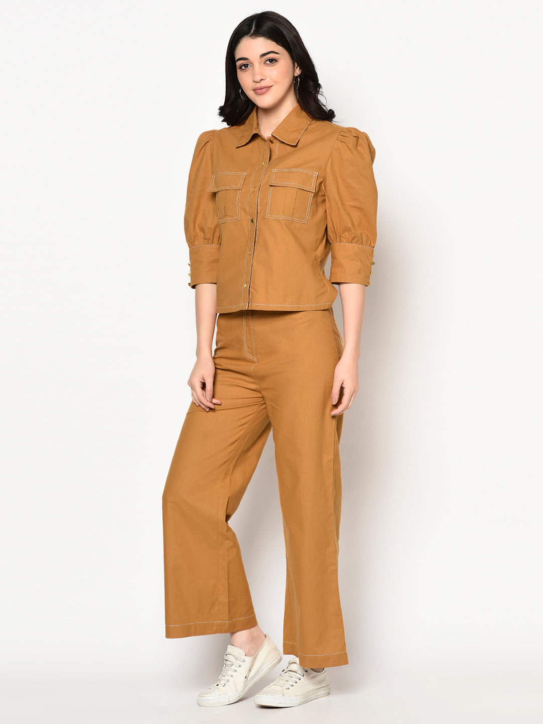 Mustard Set In Contrast Thread