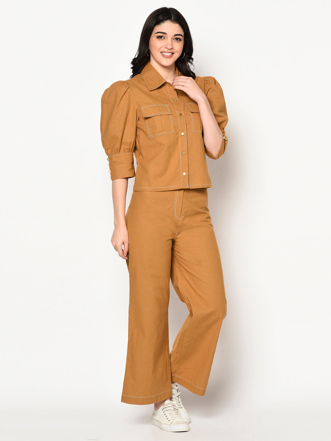 Mustard Set In Contrast Thread