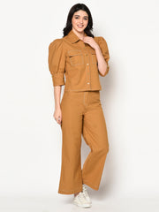 Mustard Set In Contrast Thread