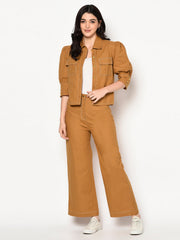 Mustard Set In Contrast Thread