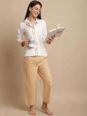 NightSuit With Stripe Printed Lower