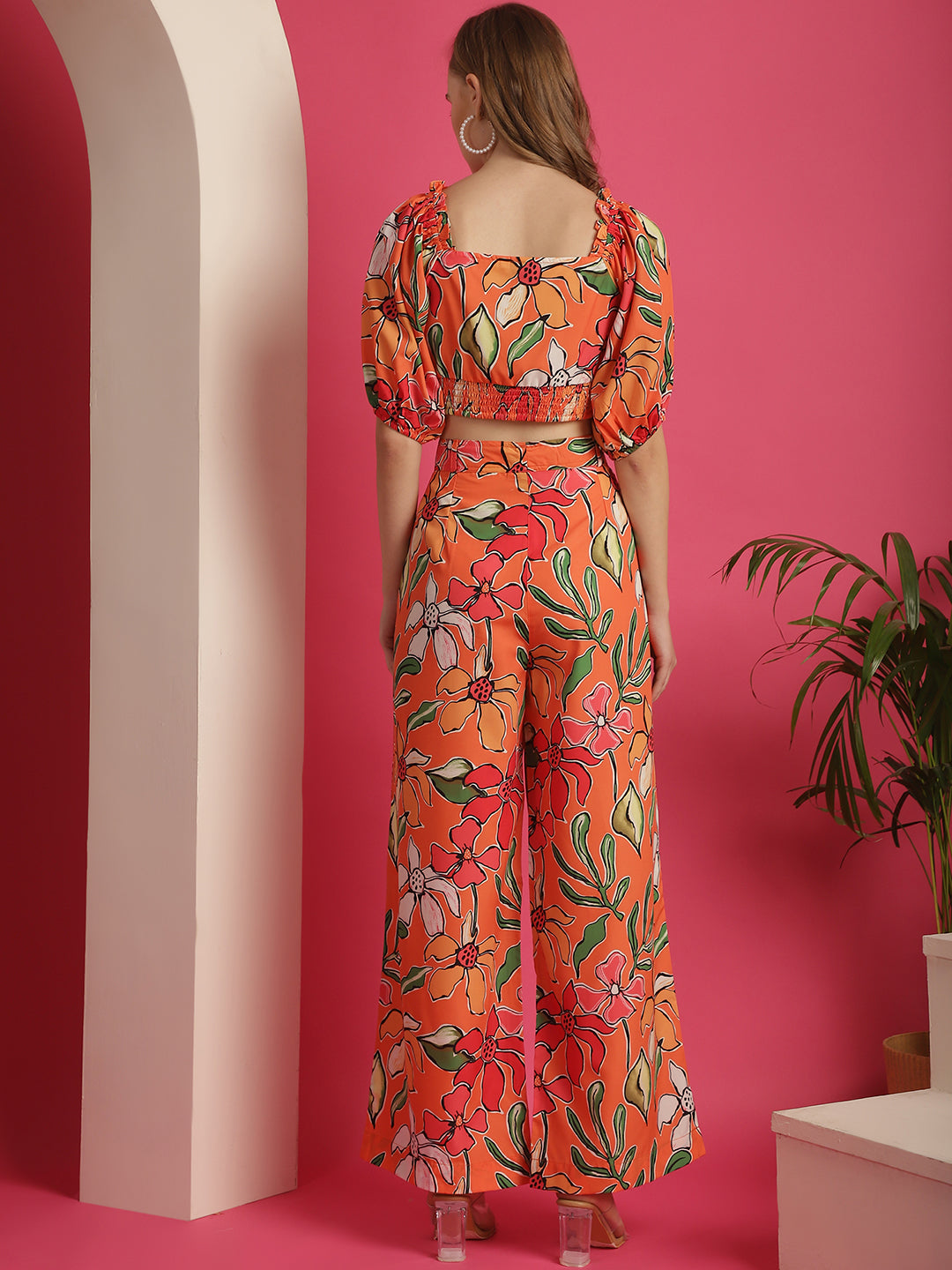 Orange Printed Co-Ord Set