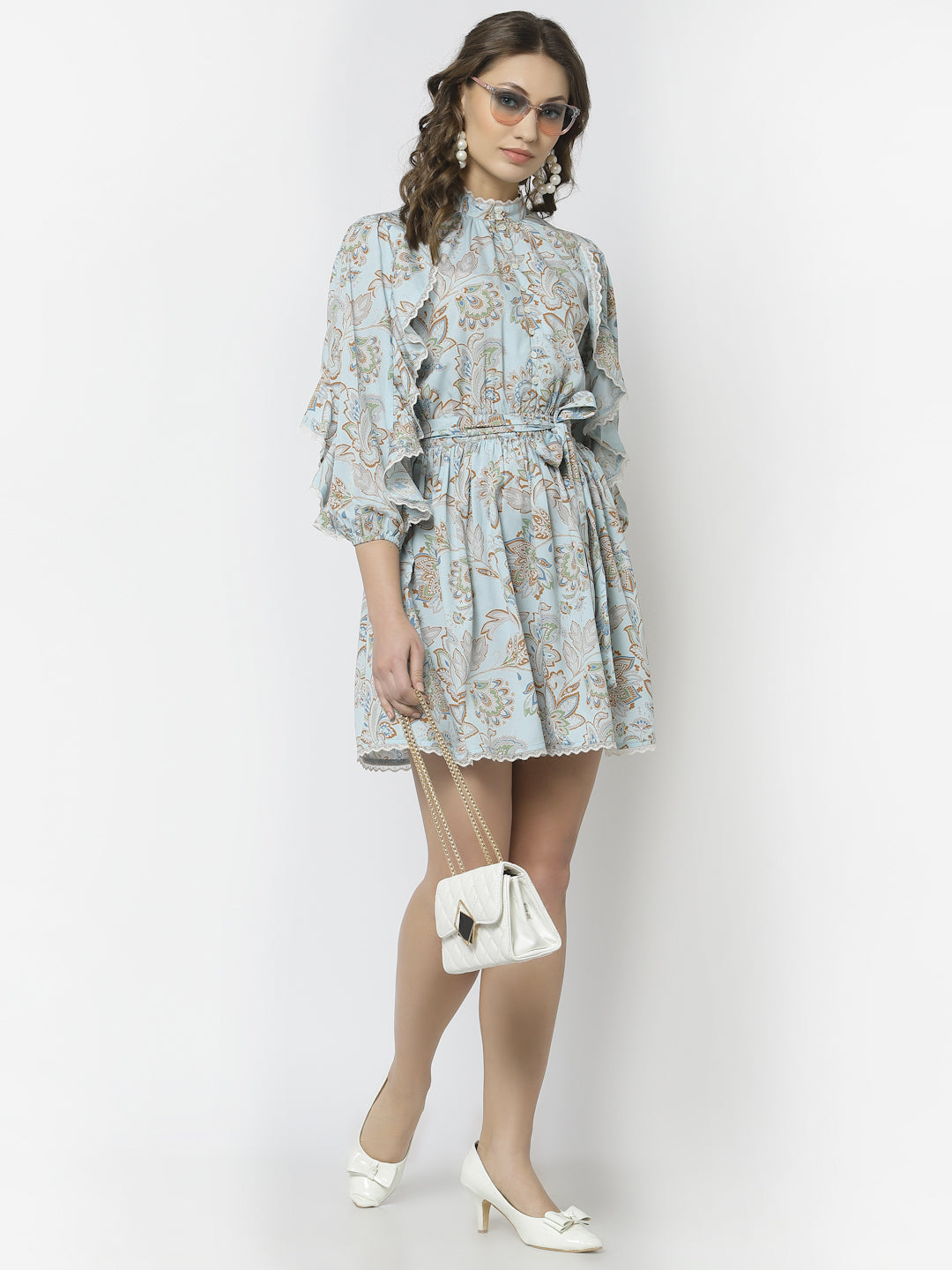 Paisley Print Short Dress