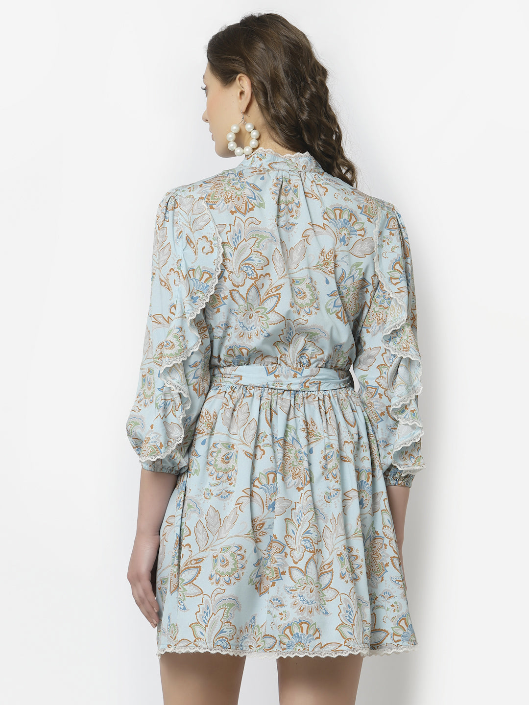 Paisley Print Short Dress