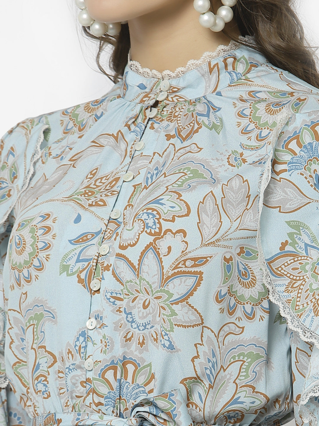 Paisley Print Short Dress