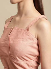 Peach Strappy Top With Long Pants Co-Ord Set