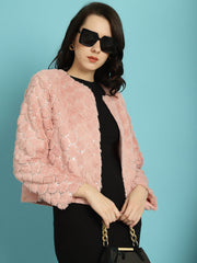 Pink Faux Fur Jacket