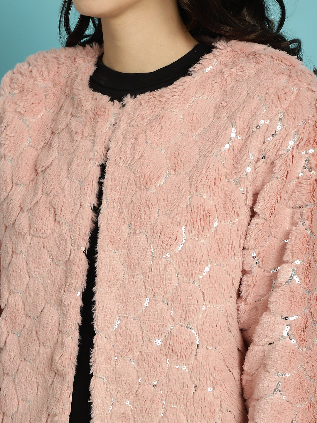 Pink Faux Fur Jacket
