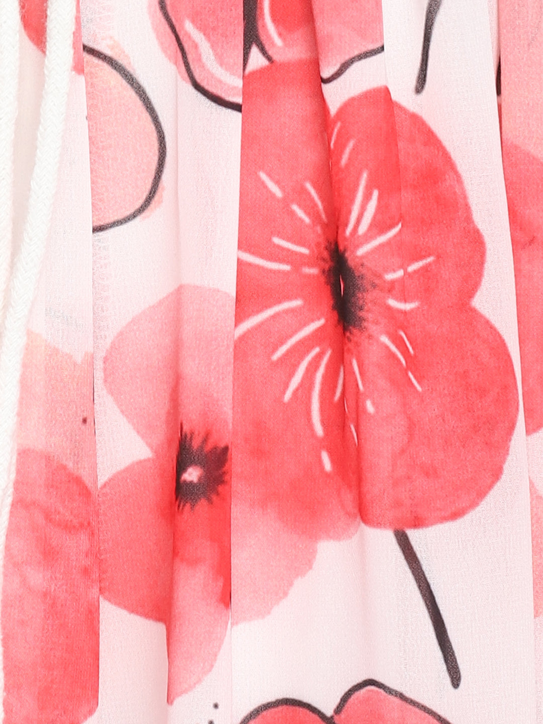 Floral Printed Flared Jumpsuit with Waist Bag