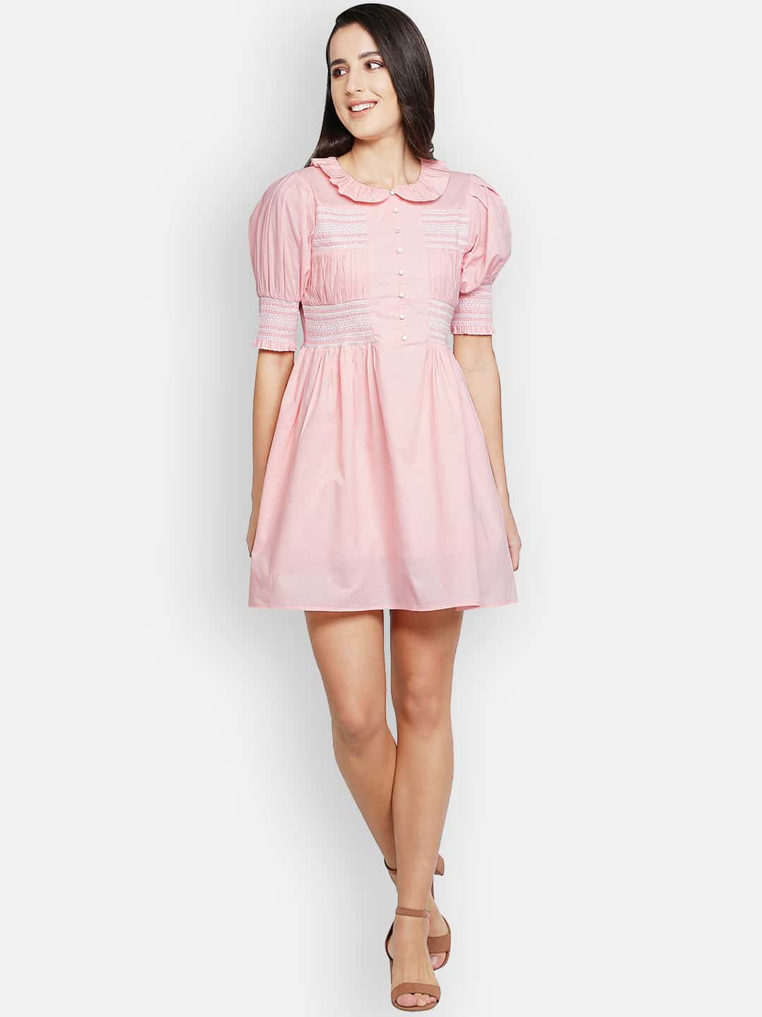 Pink Smocking Dress
